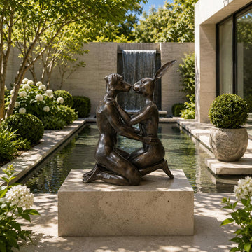 They Kissed and Kissed More (Bronze Sculpture, Mid-Size)