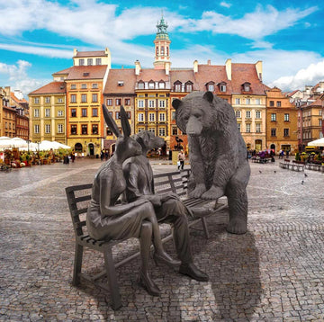 The Grizzly Bear Bench of Friendship (Bronze Sculpture)