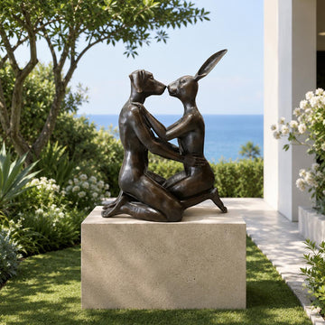 They Kissed and Kissed More (Bronze Sculpture, Mid-Size)