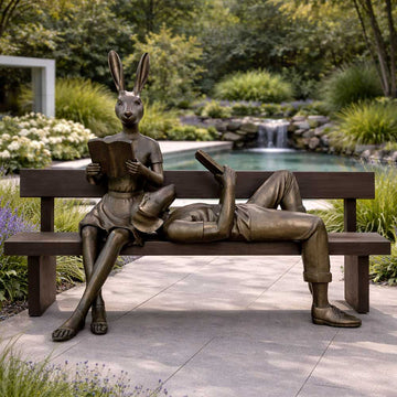 They Enjoyed the Quiet Time (Bronze Sculpture)