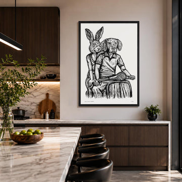 Rabbitwoman and Dogman on the Road Again (Print)