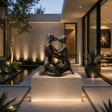 They Kissed and Kissed More (Bronze Sculpture, Mid-Size)