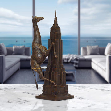 The Giraffe Loved the Empire State Building (Bronze Sculpture, Small)