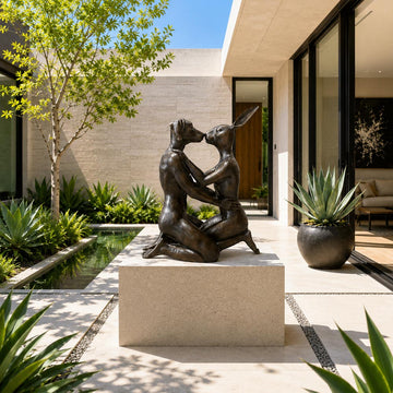 They Kissed and Kissed More (Bronze Sculpture, Mid-Size)