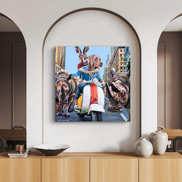 A City of Rhinos (Original Painting)