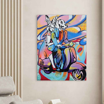 A Love Story on Wheels (Original Painting)