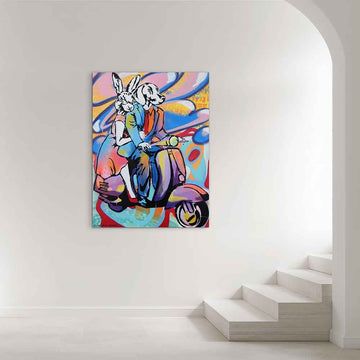 A Love Story on Wheels (Original Painting)