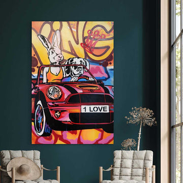 A Love Story Across Continents (Original Painting)