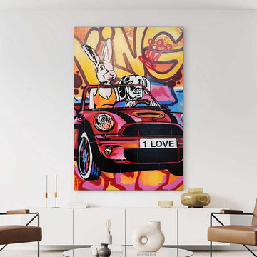A Love Story Across Continents (Original Painting)