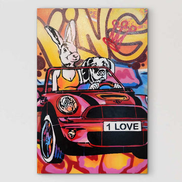 A Love Story Across Continents (Original Painting)