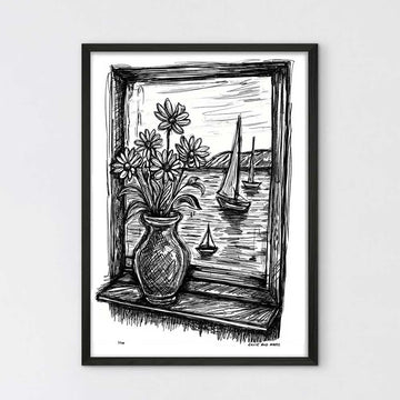 Bayside Through the Window (Giclee Canvas Print)