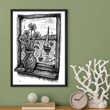 Bayside Through the Window (Giclee Canvas Print)