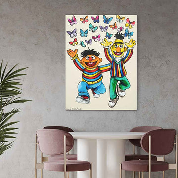 Bert and Ernie Were Besties (Original Painting)