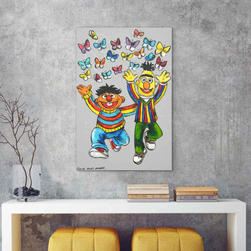 Bert and Ernie Were Friends Forever (Original Painting)