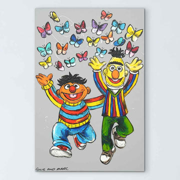 Bert and Ernie Were Friends Forever (Original Painting)