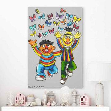 Bert and Ernie Were Friends Forever (Original Painting)