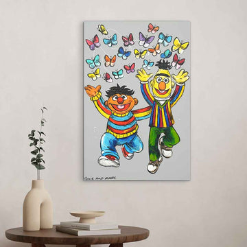 Bert and Ernie Were Friends Forever (Original Painting)