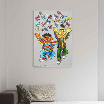 Bert and Ernie Were Friends Forever (Original Painting)