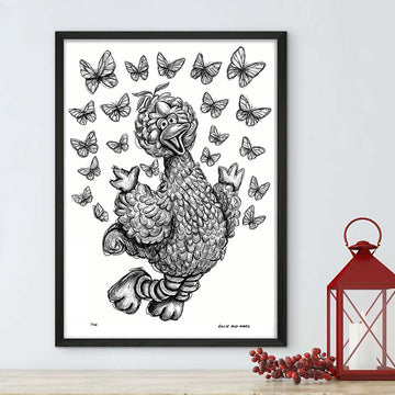 Big Bird Jumps for Joy (Giclee Canvas Print)