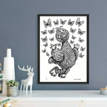 Big Bird Jumps for Joy (Giclee Canvas Print)
