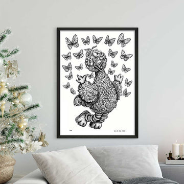 Big Bird Jumps for Joy (Giclee Canvas Print)