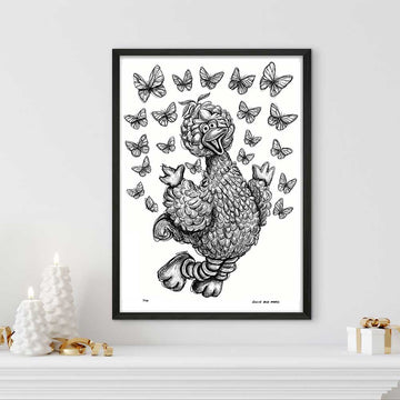 Big Bird Jumps for Joy (Giclee Canvas Print)