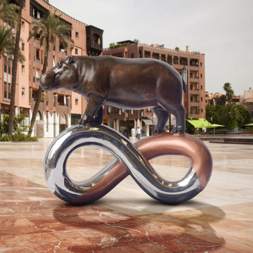 Big Hippo Infinity (Bronze Sculpture)