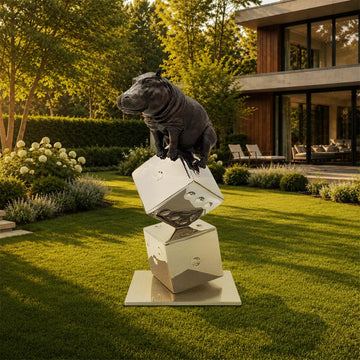 Big Luck of the Hippo (Bronze Sculpture)