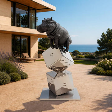 Big Luck of the Hippo (Bronze Sculpture)