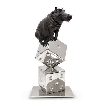 Big Luck of the Hippo (Bronze Sculpture)
