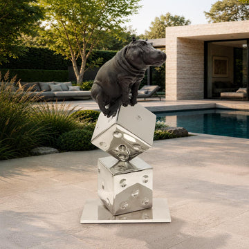 Big Luck of the Hippo (Bronze Sculpture)