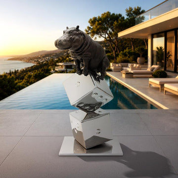 Big Luck of the Hippo (Bronze Sculpture)