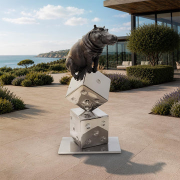 Big Luck of the Hippo (Bronze Sculpture)
