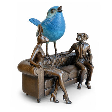 Blue Bird Sings (Bronze Sculpture, Small)