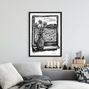 Bondi Beach Through the Window (Giclee Canvas Print)