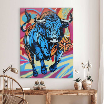 Bull In Heaven (Original Painting)