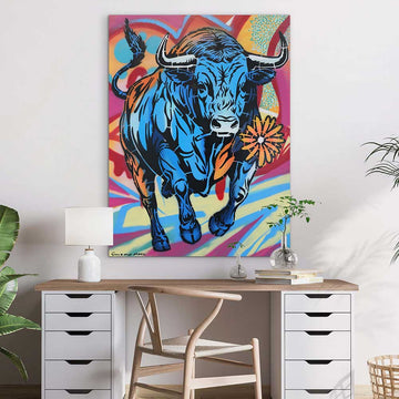 Bull In Heaven (Original Painting)