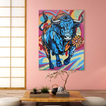 Bull In Heaven (Original Painting)