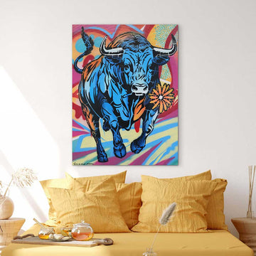 Bull In Heaven (Original Painting)
