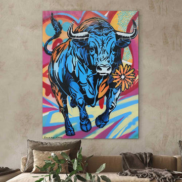 Bull In Heaven (Original Painting)