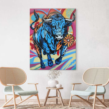 Bull In Heaven (Original Painting)