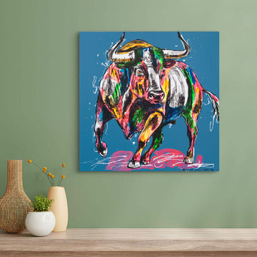 Bull on a Mission (Original Painting)