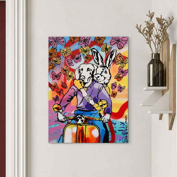 Chasing Dreams on Two Wheels (Original Painting)