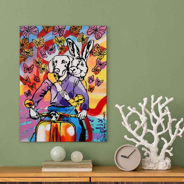 Chasing Dreams on Two Wheels (Original Painting)