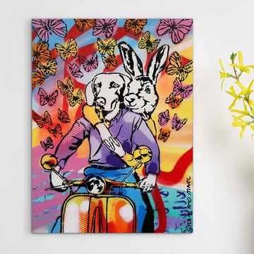 Chasing Dreams on Two Wheels (Original Painting)