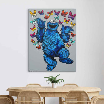 Cookie Monster Saw Love (Original Painting)
