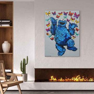 Cookie Monster Saw Love (Original Painting)