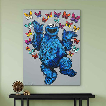 Cookie Monster Saw Love (Original Painting)