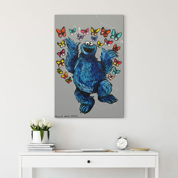 Cookie Monster Took a Leap of Faith (Original Painting)