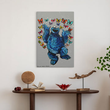 Cookie Monster Took a Leap of Faith (Original Painting)